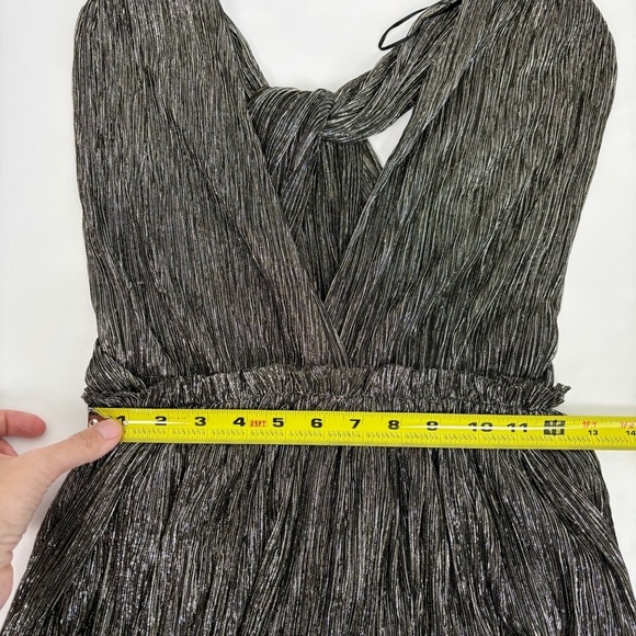 ZARA Limited Edition Maxi Dress With Metallic Silver Thread Size M - Picture 11 of 12